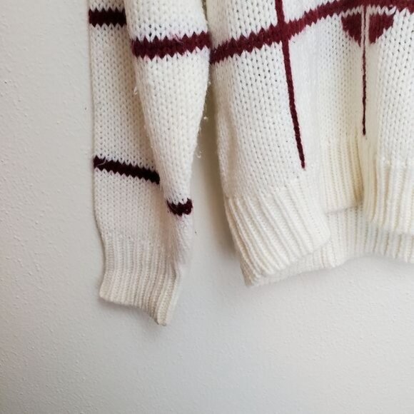 Vintage Gitano Men's knit sweater grid print - Picture 6 of 10